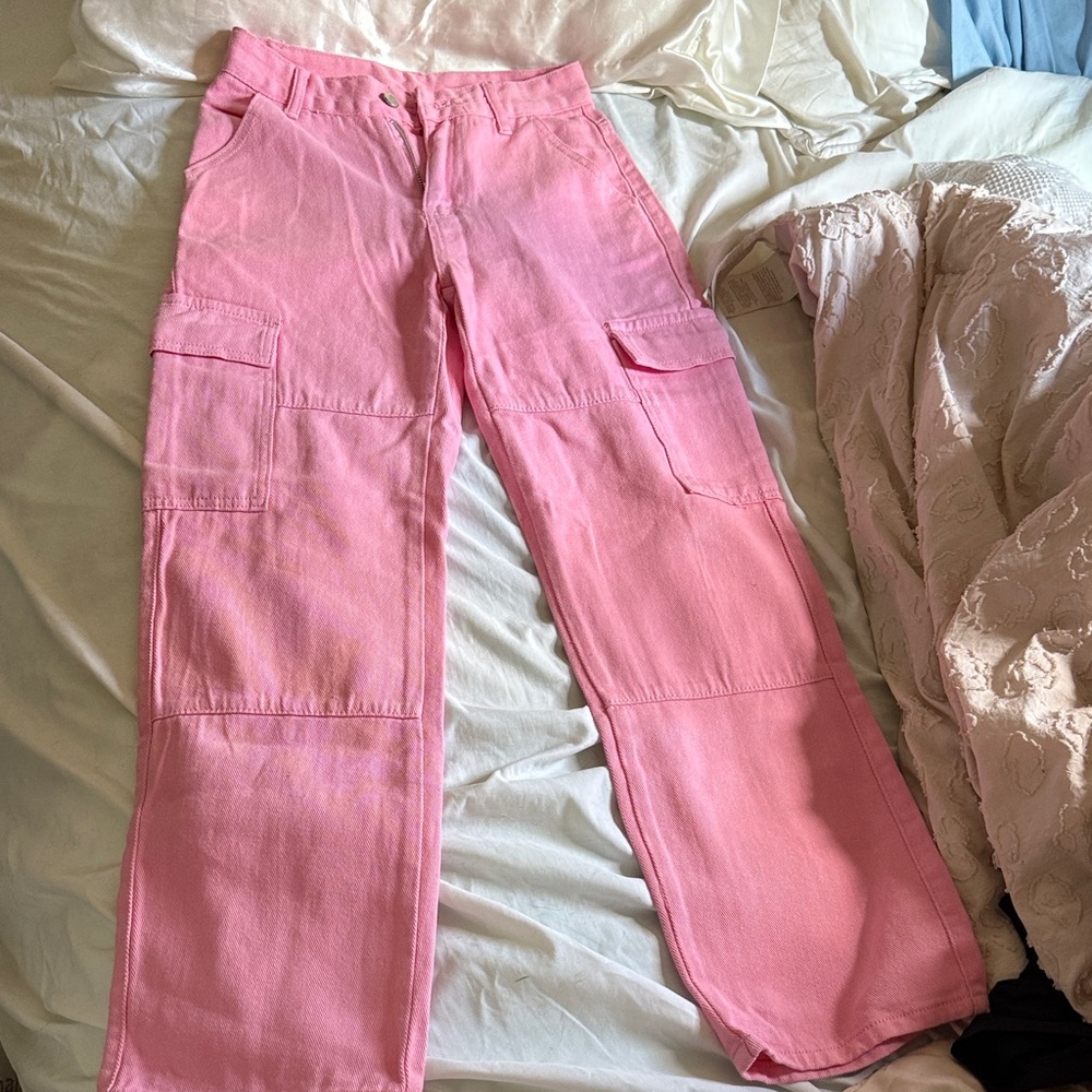 SHEIN Bubblegum Pink Utility Pants